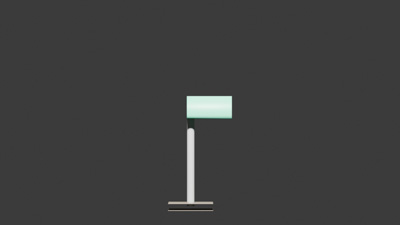 3D Blender Inorganic Rendered Lamp